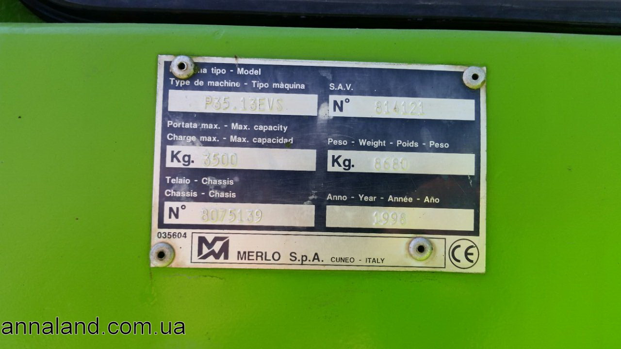 Телескопічний навантажувач Merlo P35.13 EVS  - 10 - Annaland.com.ua.jpg Продаж бу сг техніки з Нідерландів